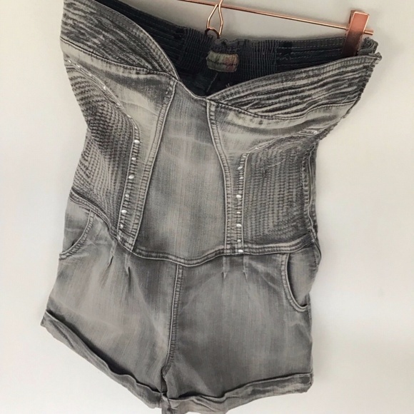 Boom Boom Jeans Strapless Studded Romper Medium - Picture 2 of 7